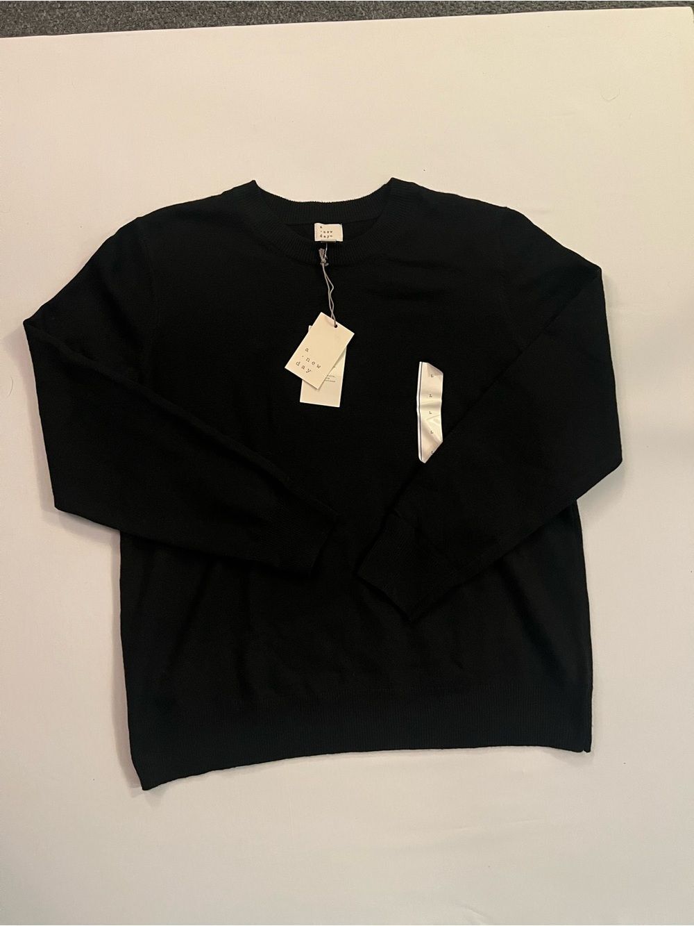 NWT Women’s Black Crewneck Sweater - Picture 4 of 4